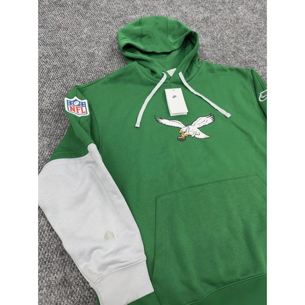 Philadelphia Eagles Men's 2XL Nike Throwback Logo Kelly Green Hoodie - *Read*